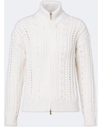 Eleventy - Wool Zip-Up Cardigan - Lyst