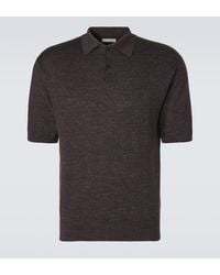 The Row - Borges Cashmere, Silk, And Linen Polo Shirt - Lyst