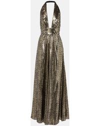 Alexandra Miro - Ivy Leopard-Print Open-Back Maxi Dress - Lyst