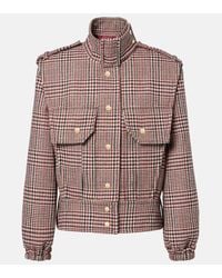 Patou - Chaqueta De Lana Virgen A Cuadros - Lyst