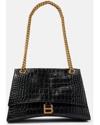 Balenciaga - Schultertasche Crush Medium Aus Leder - Lyst