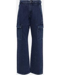 7 For All Mankind - Tess Cargo High-rise Straight Jeans - Lyst