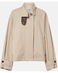 Loewe - Leather-Trimmed Cotton And Silk Jacket - Lyst