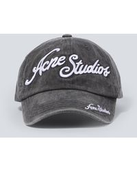 Acne Studios - Cappello da baseball in twill con logo - Lyst