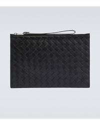 Bottega Veneta - Etui Mit Riemen Intrecciato Large Aus Leder - Lyst