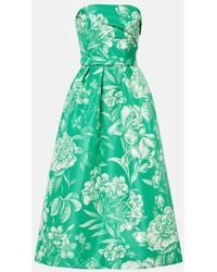 Monique Lhuillier - Strapless Silk Gown - Lyst