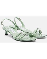 Jimmy Choo - Kaira Patent Leather Slingback Sandals - Lyst