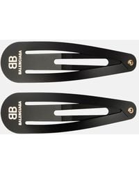 Balenciaga - Holli Xxl Bb Set Of Two Hair Clips - Lyst