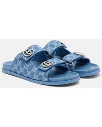 Gucci - Gg Denim Sandals - Lyst