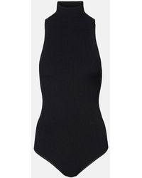 Alaïa - Halterneck Jersey Bodysuit - Lyst