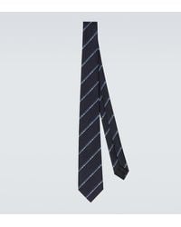 Gucci - Horsebit Striped Silk Jacquard Tie - Lyst