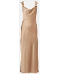 Max Mara - Elegante Satin Maxi Dress - Lyst