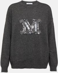 Max Mara - Palato Embellished Wool And Cashmere Sweater - Lyst