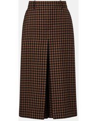 Saint Laurent - Mid-Rise Culottes Aus Wolle - Lyst
