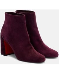 Christian Louboutin - Jane 85 Suede Ankle Boots - Lyst