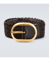 Tom Ford - Woven Suede Belt - Lyst