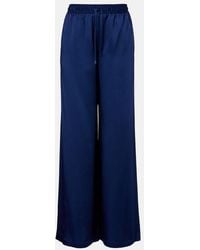 Stella McCartney - Satin Wide-Leg Pants - Lyst