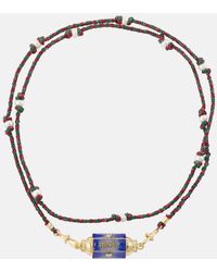 Marie Lichtenberg - Halskette Amour Toujours mit 18kt Gelbgold, Emaille und Diamanten - Lyst