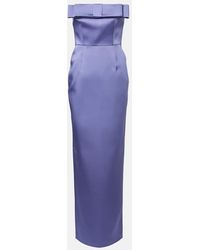 The New Arrivals Ilkyaz Ozel - Vestido De Fiesta Sisu De Saten Con Lazo - Lyst