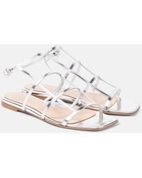 Gianvito Rossi - Metallic Leather Sandals - Lyst