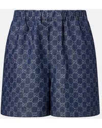 Gucci - Gg Denim Shorts - Lyst