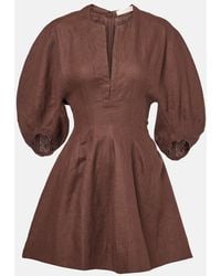 Faithfull the Brand - Poet Linen Minidress - Lyst