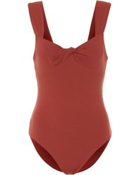Marysia Swim Lehi Twist-front Swimsuit - Brown