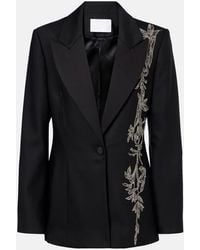 Costarellos - Blazer Lesia En Laine Melangee A Ornements - Lyst