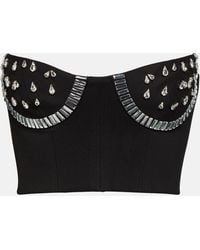 Area - Bustier a cristaux - Lyst