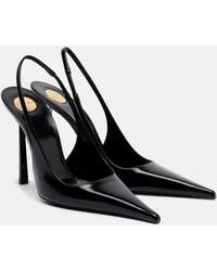 Saint Laurent - Vendome 110 Leather Slingback Pumps - Lyst