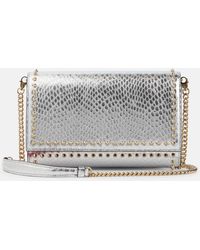 Christian Louboutin - Paloma Snake-effect Leather Clutch - Lyst