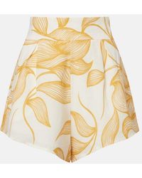 Adriana Degreas - Foliage Printed Wide-Leg Shorts - Lyst