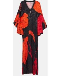 Johanna Ortiz - Robe Longue En Jacquard A Fleurs - Lyst