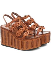 sandali con zeppa prada