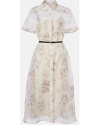 Altuzarra - Kiera Floral Silk Midi Dress - Lyst