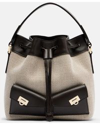 Ferragamo - Harley Mini Canvas Bucket Bag - Lyst