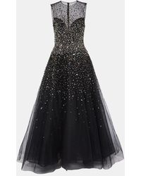 Monique Lhuillier - Embellished Tulle Gown - Lyst