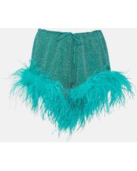 Oséree - Lumiere Plumage High-rise Shorts - Lyst