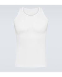 Maison Margiela - Ribbed-knit Cotton And Silk Tank Top - Lyst