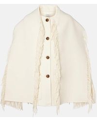 TOTEME - Fringed Wool-Blend Scarf Jacket - Lyst