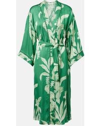Poupette - Erica Floral Satin Kaftan - Lyst