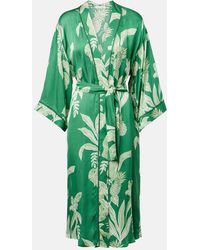 Poupette - Erica Floral Satin Kaftan - Lyst