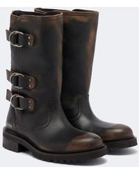 Golden Goose - Kurt Leather Biker Boots - Lyst
