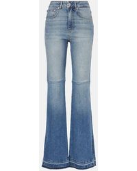 AG Jeans - High-Rise Flared Jeans La Croisette - Lyst