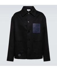 Loewe - Workwear Jacket In Wool And Cashmere - Lyst