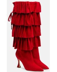 Manolo Blahnik - Miralone 90 Suede Knee-High Boots - Lyst