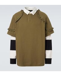 Simone Rocha - Layered Ruffled Cotton Jersey Polo Shirt - Lyst