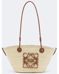 Loewe - Anagram Small Leather-Trimmed Basket Bag - Lyst