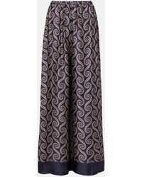 Faithfull the Brand - Jensen Printed Satin Wide-Leg Pants - Lyst