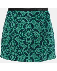 Marine Serre - Jacquard High-rise Cotton Miniskirt - Lyst